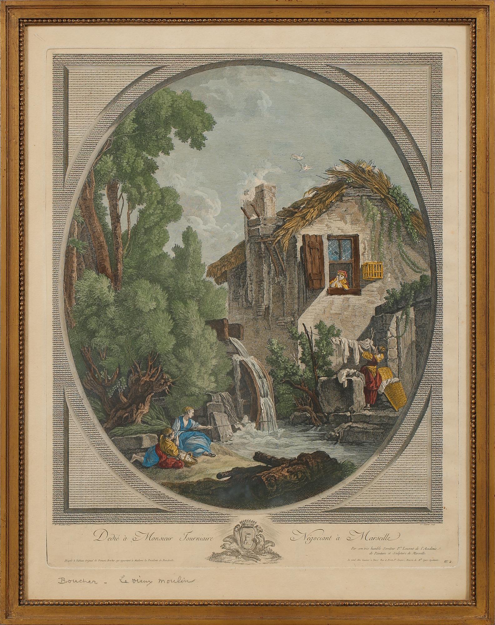 FRANCOIS BOUCHER, efter, etsning, 1800-tal.