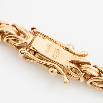 Bracelet, 18K gold, emperor link.
