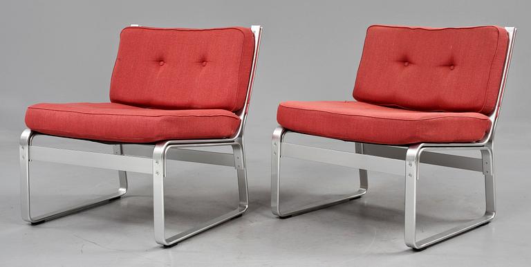 FÅTÖLJER, ett par, "Mondo", Karl Erik Ekselius, JOC Möbler, Vetlanda 1960/70-tal.