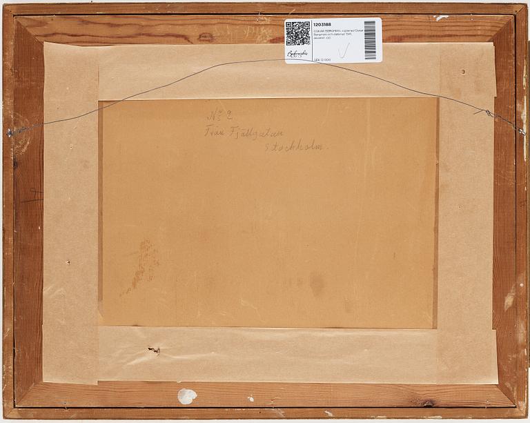 OSKAR BERGMAN, signed Oskar Bergman and dated 1941, water colour.