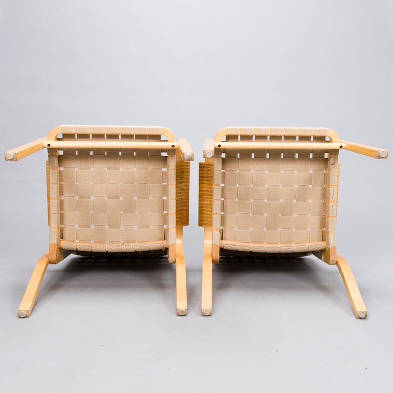 ALVAR AALTO, A pair of 'model 45' armchairs for Artek.