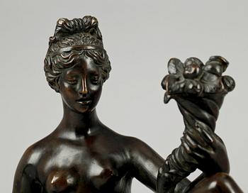 OKÄND KONSTNÄR, skulptur i brons på marmorsockel, 1900-tal.