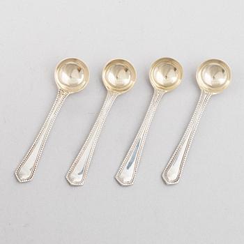 Four English Silver Salt Cellars, mark of William Evans, London 1883.