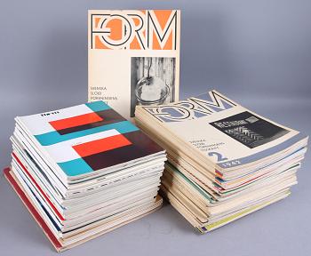 PARTI TIDNINGAR, 86 st, "Svensk Slöjdförenings Tidskrift FORM".
