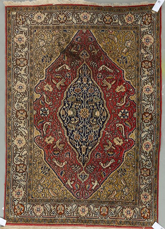MATTA, old Ghom figural. Ca 150x108 cm.