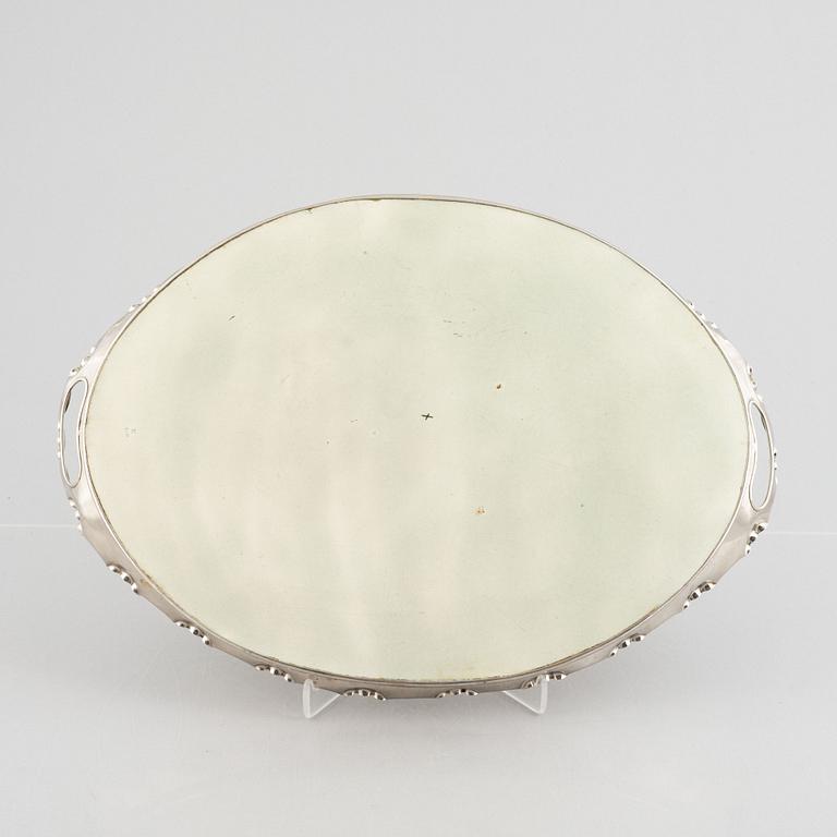 Carl Sigmund Luber, an Art Nouveau tray, Johann Von Schwarz, early 20th Century.