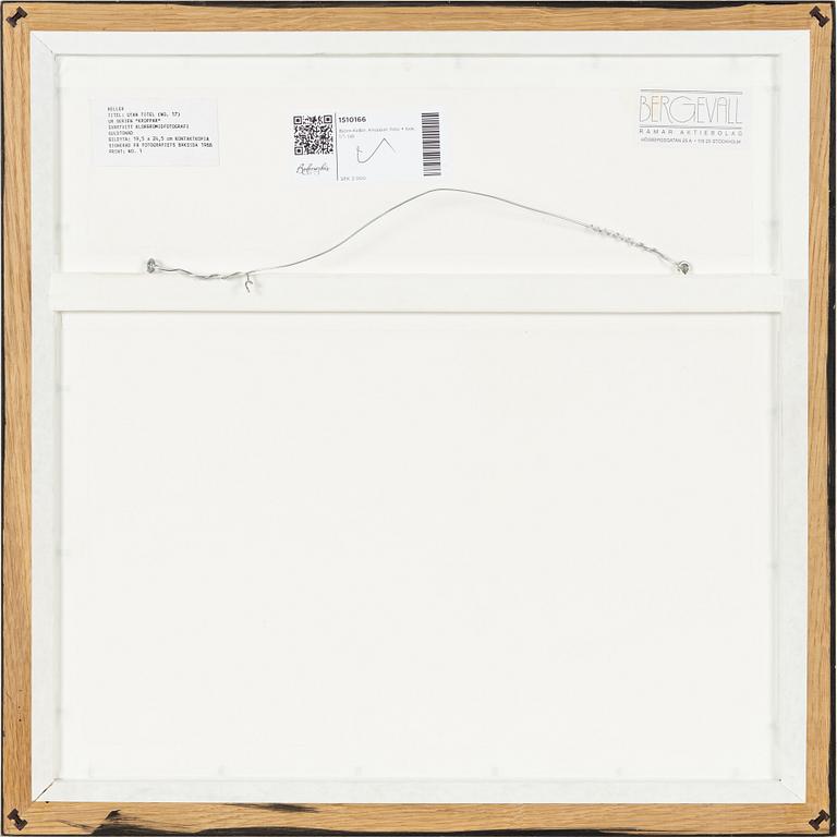 Björn Keller,  "Utan titel (No 17)" Ur serien "Kroppar" and the book "Kroppar", 1990.