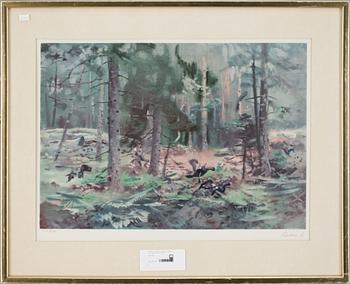 Lindorm Liljefors · LINDORM LILJEFORS. litografiskt tryck. Sign o numr EA II/XX.