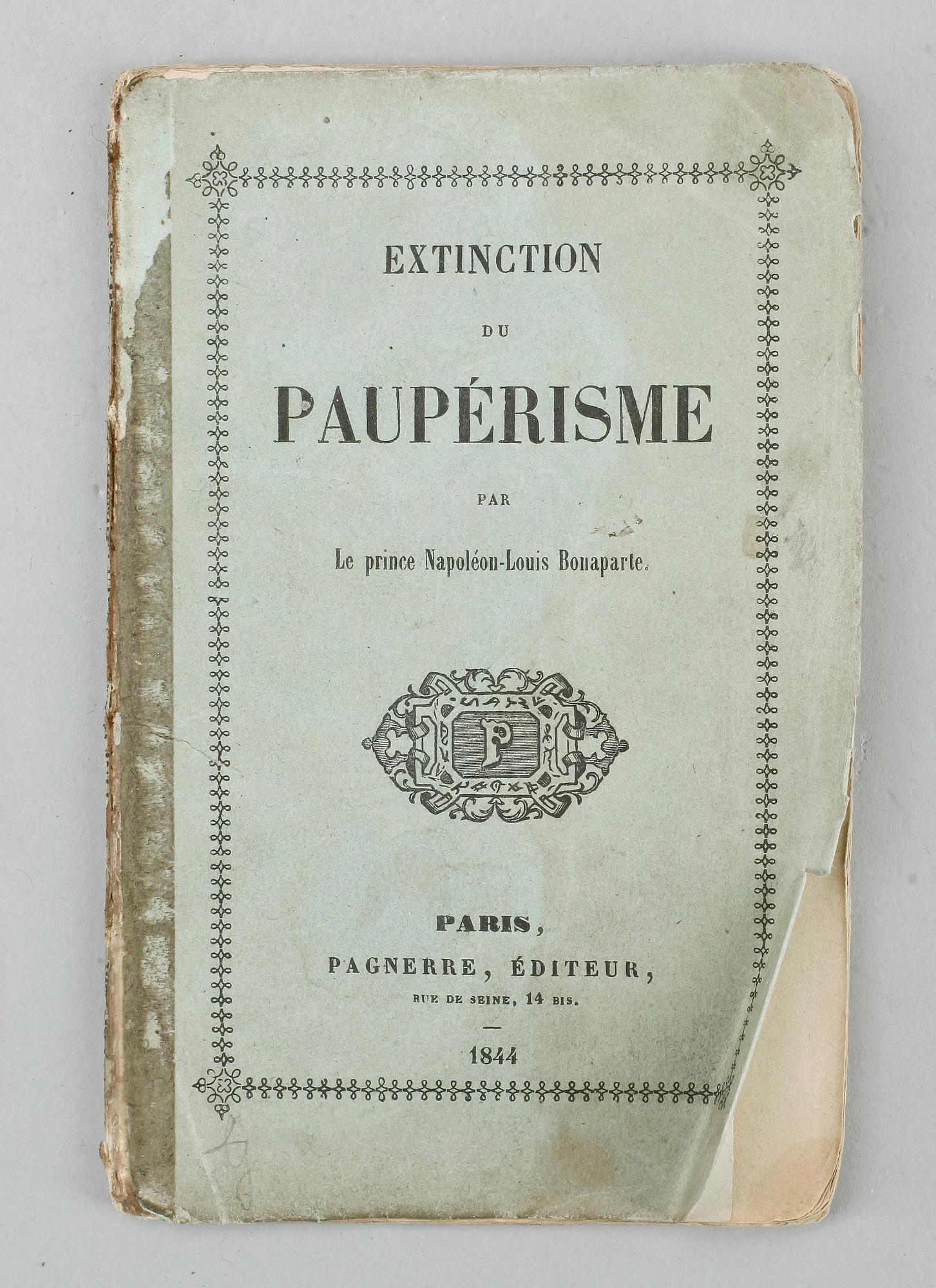 BOK, "Extinction du Paupérisme" av Napoleon III, Paris 1844.