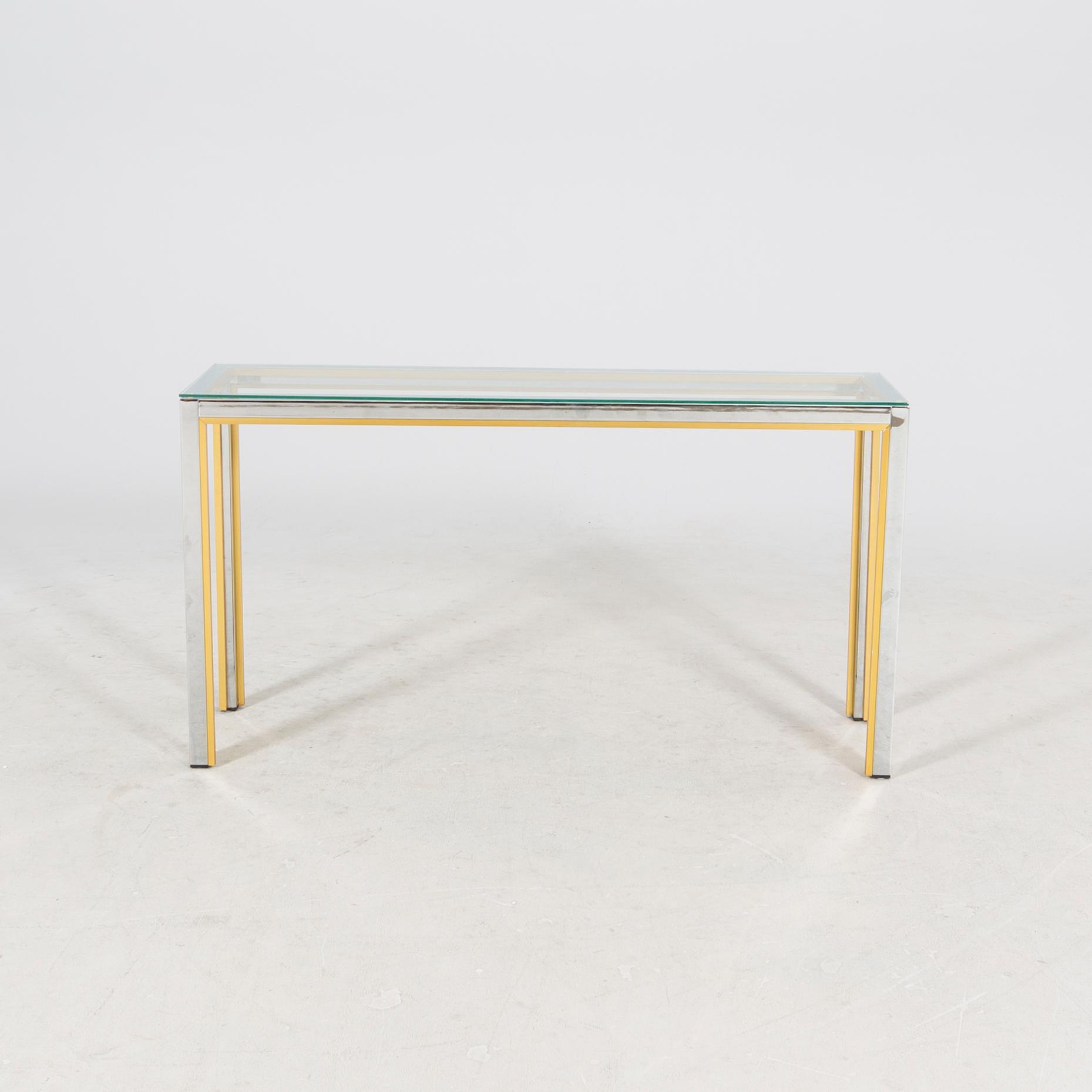 A metal and glas sideboard later 20th century/21st century.