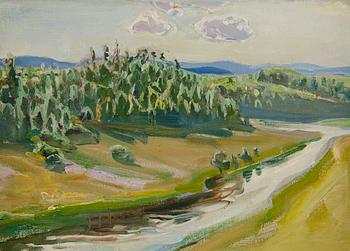 Akseli Gallen-Kallela, Summer Landscape by the River's Edge.