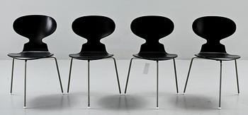 STOLAR, 4 st, "Myran", Arne Jacobsen, Fritz Hansen, 1950/60-tal.