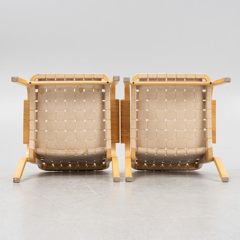 Alvar Aalto, a pair of modell 45 armchairs, Artek, Finland.