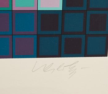 VICTOR VASARELY, färgserigrafi, sign o numr.