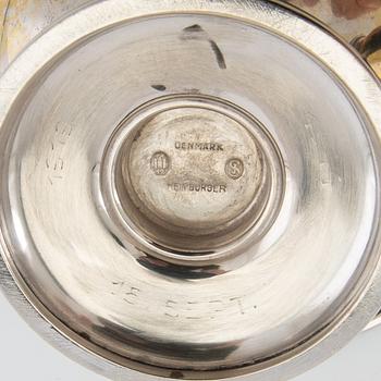 Vase and bowl on foot Silver Heimbürger Denmark 1933 and 1947.