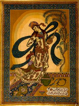 MATTA Täbriz old figural ca 142 x 101 cm