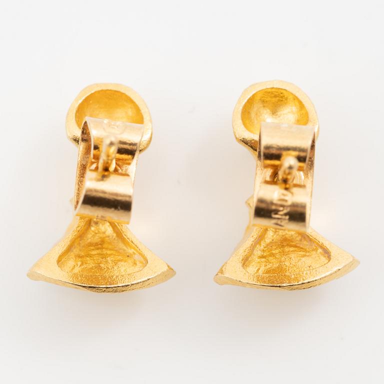Lapponia, a pair of earrings, gold.