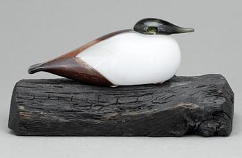 FIGUR, glas, Oiva Toikka, Nuutajärvi, etikettmärkt.