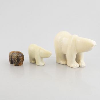 Lisa Larson, figuriner, 6 st, ur serierna "Lillskansen" och "Skansen", Gustavsberg.