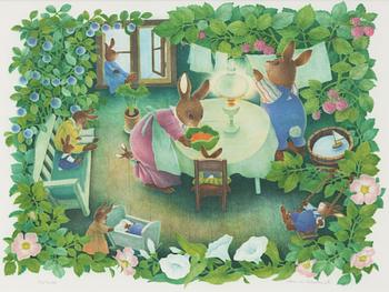 Ilon Wikland, At the Rabbit Family.