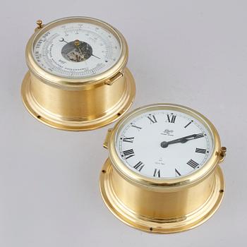 A clock and a barometer from Schatz, second half of the 20th century.