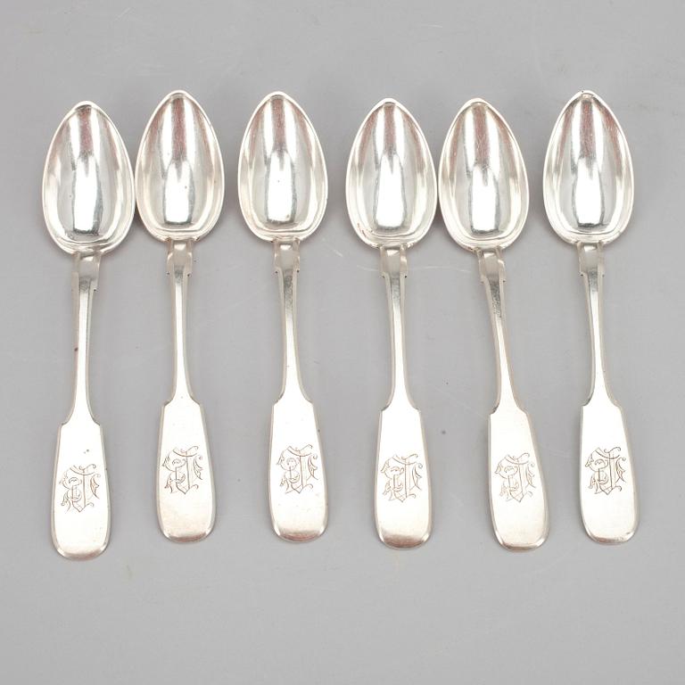 SKEDAR, 6 st, silver, Ryssland 1896, vikt 190 g.