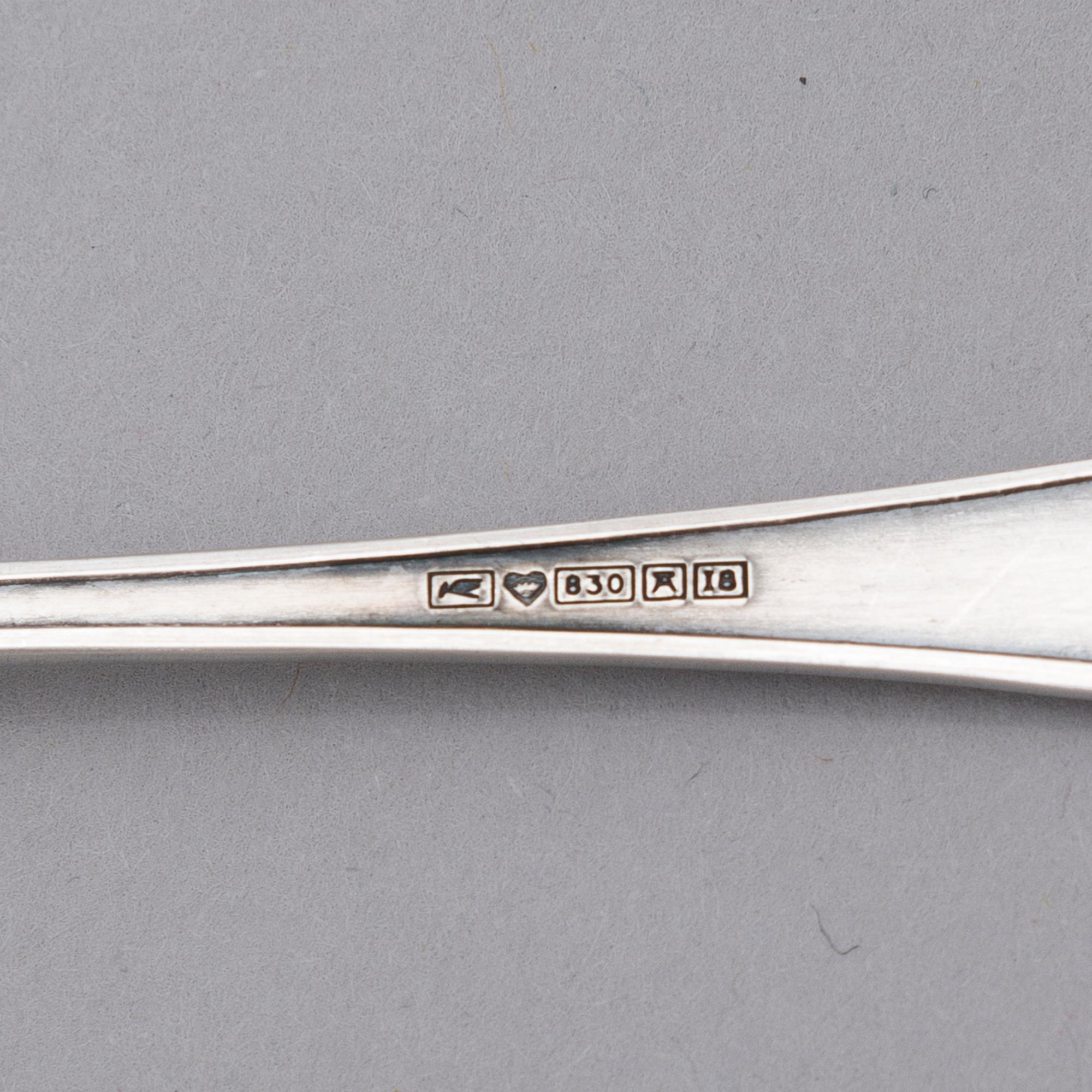 A 131-piece set of 'Suomi' silver cutlery, Suomen Kultaseppä oy/ Kultateollisuus oy, Turku 1927-1991.
