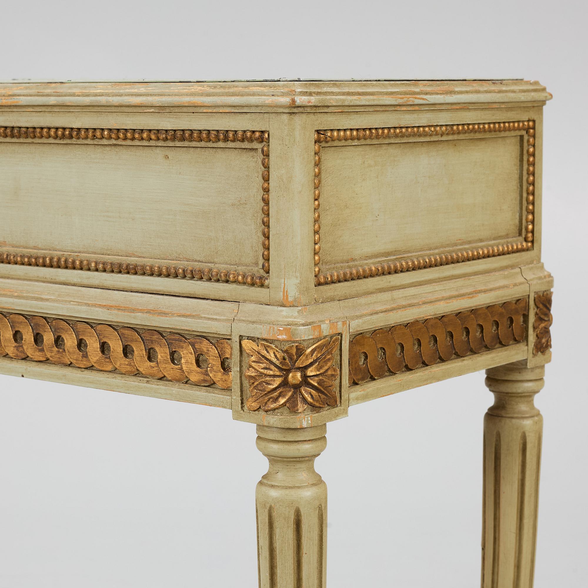 A Gustavian style flower table, mid/second half of the 20th century.
