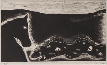 ENZO CUCCHI, etsning. Signerad och numrerad 35/35.