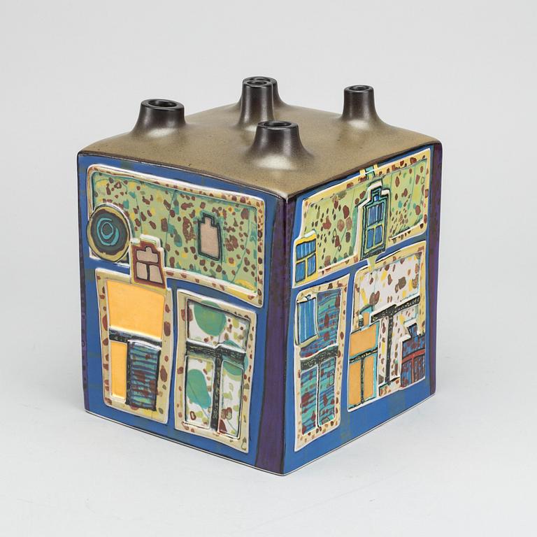 FRIEDENSREICH HUNDERTWASSER, a ceramic vase, "Blumenhaus", Rosenthal,