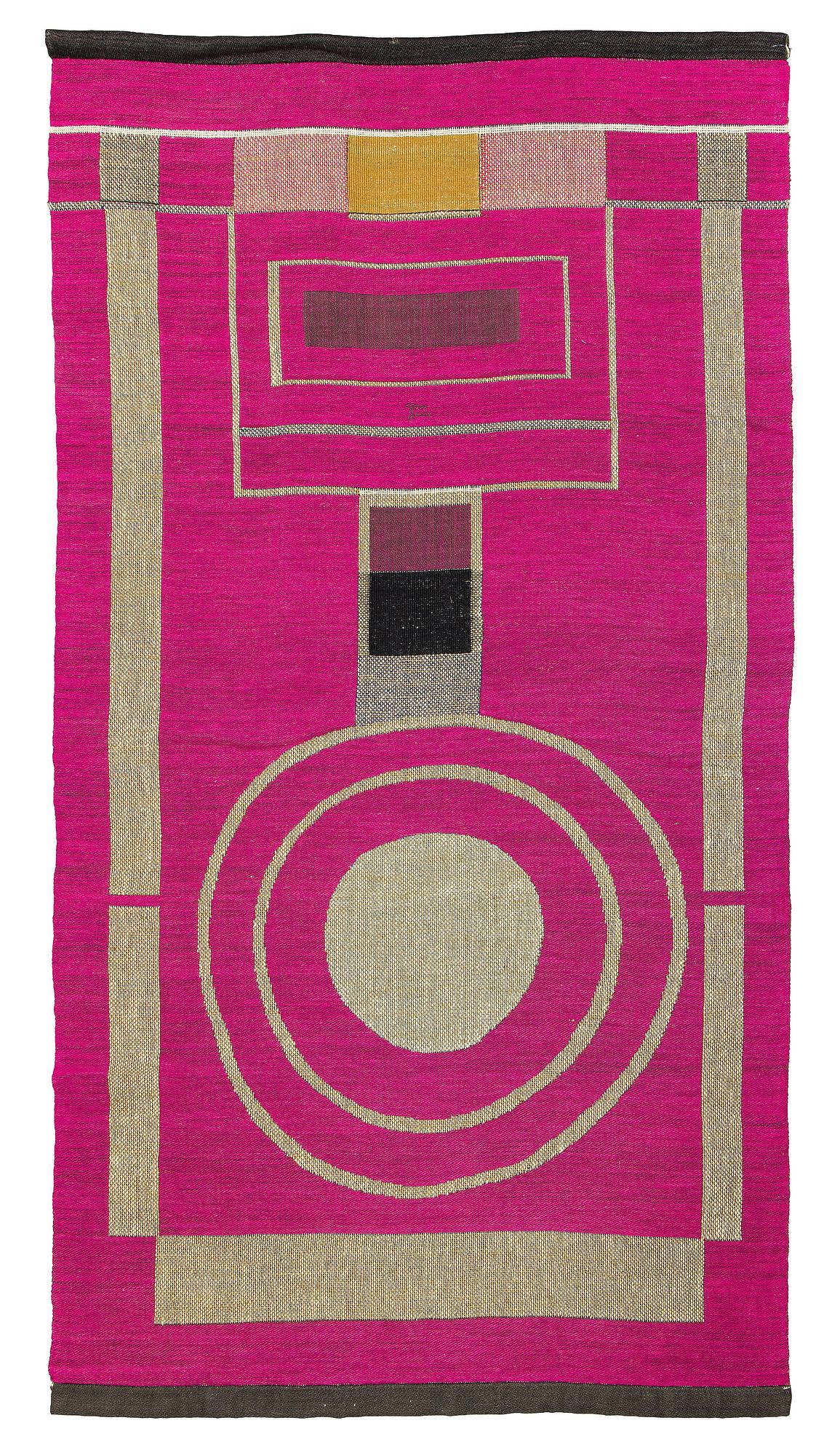 Dora Jung, bildvävnad, signerad, circa 213 x 114 cm.