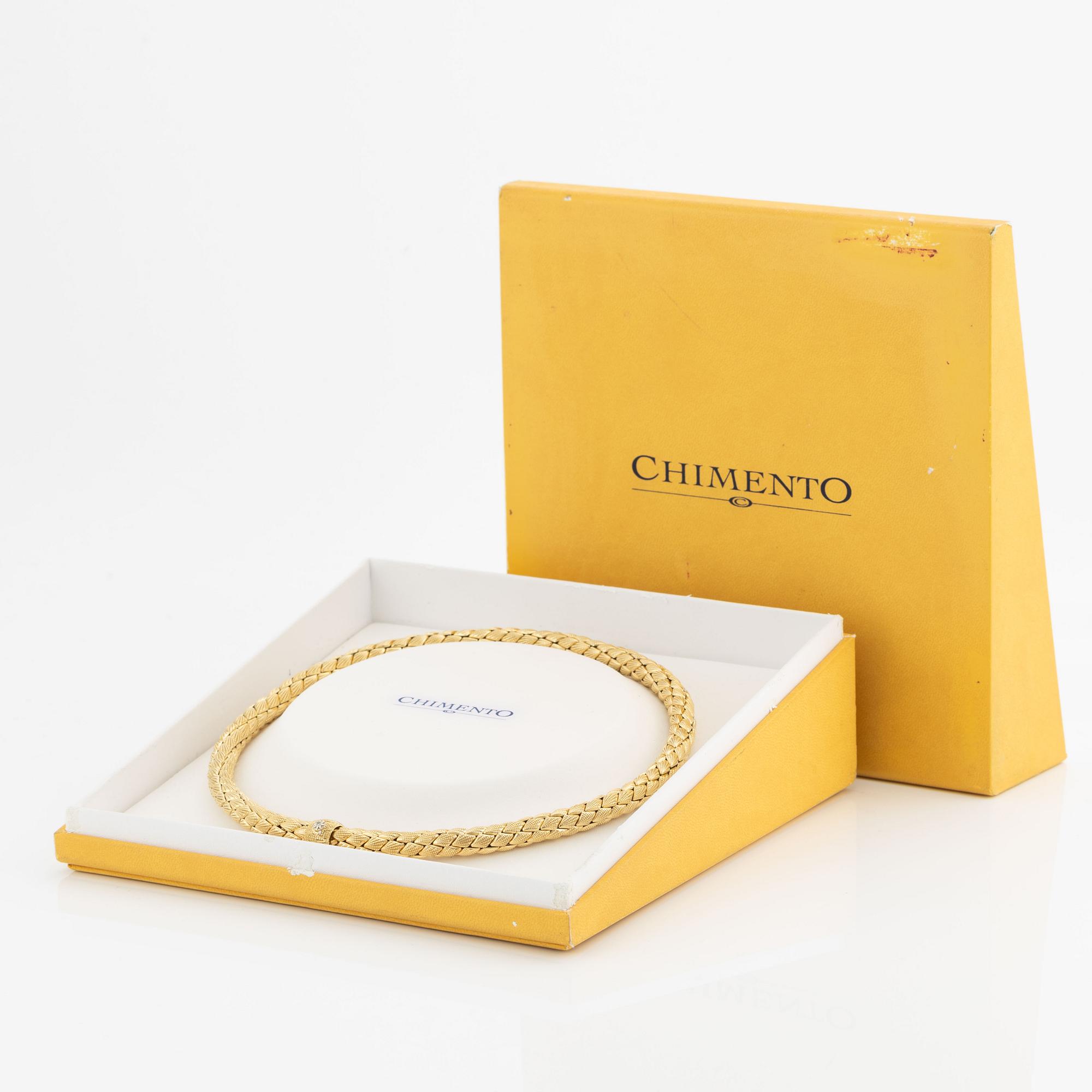 Necklace 18K gold and white gold "Stretch", Chimento.
