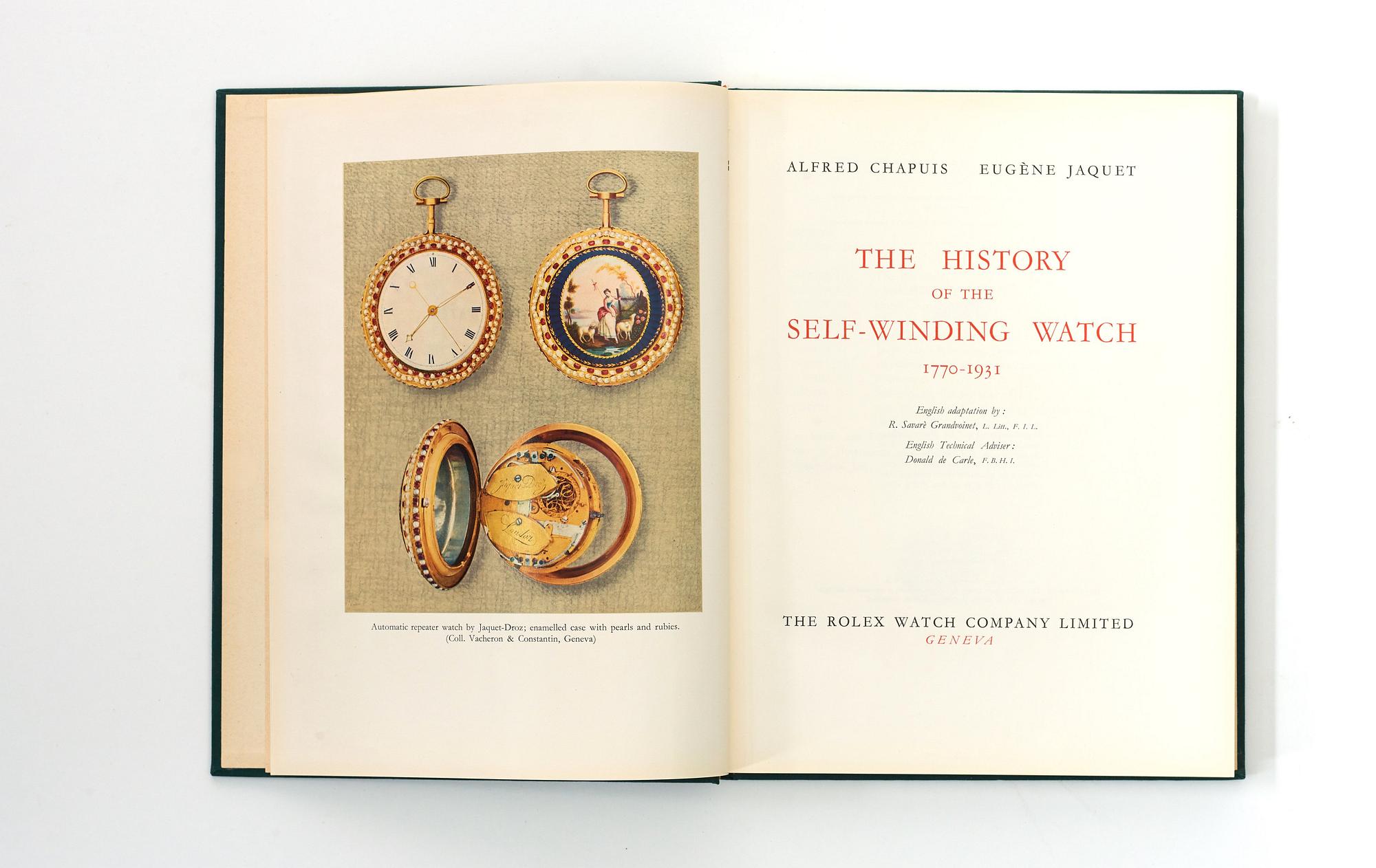 ROLEX, Book, The Story of the self winding watch.