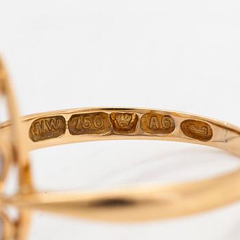 Ring, 18K guld och syntetisk spinell. Eino Westerback, Helsingfors, 1930.