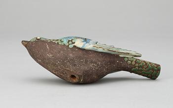 A Tyra Lundgren stoneware figure of a bird.