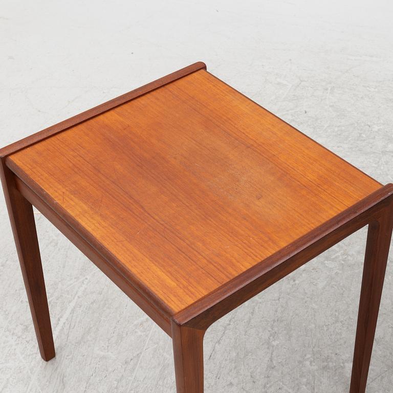 A teak coffee table and two side tables, Scandinavia, 1960's/70's.