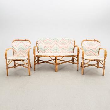 Möbelgrupp, 5 delar, rotting, 1900-talets senare del.