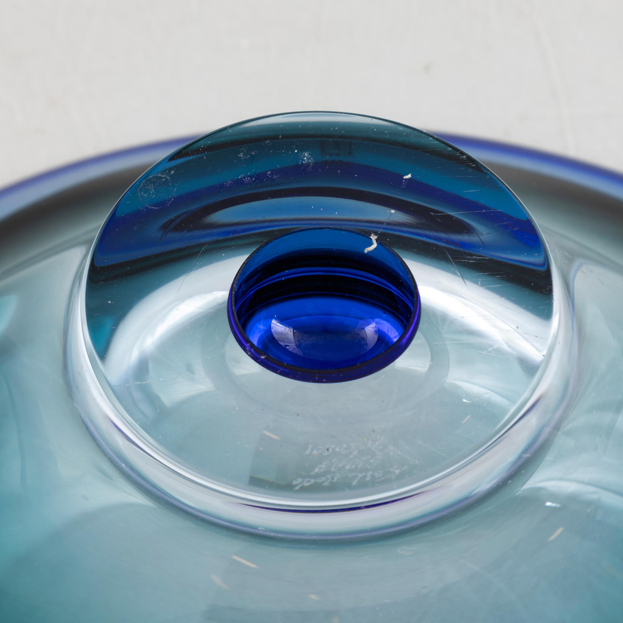 Göran Wärff, a glass vase and a bowl, 'Vision', Kosta Boda.