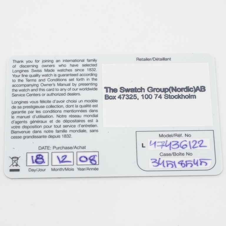 LONGINES, Presence, wristwatch, 33,5 mm.