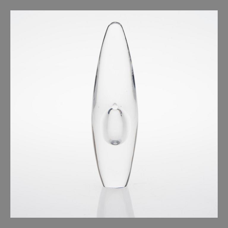 TIMO SARPANEVA, GLASSKULPTUR. Orkidé. Sign. Timo Sarpaneva -56.