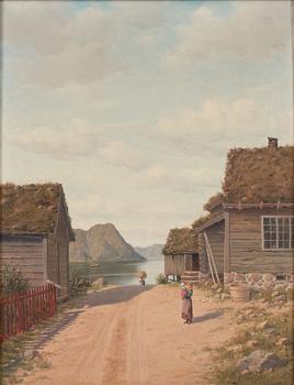 OSCAR KLEINEH, MOTIF FROM A FISHERMANS VILLAGE.