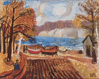 601. Olle Olsson-Hagalund, ”Motiv från Bellevue” (Scene from Bellevue [Park], Stockholm).