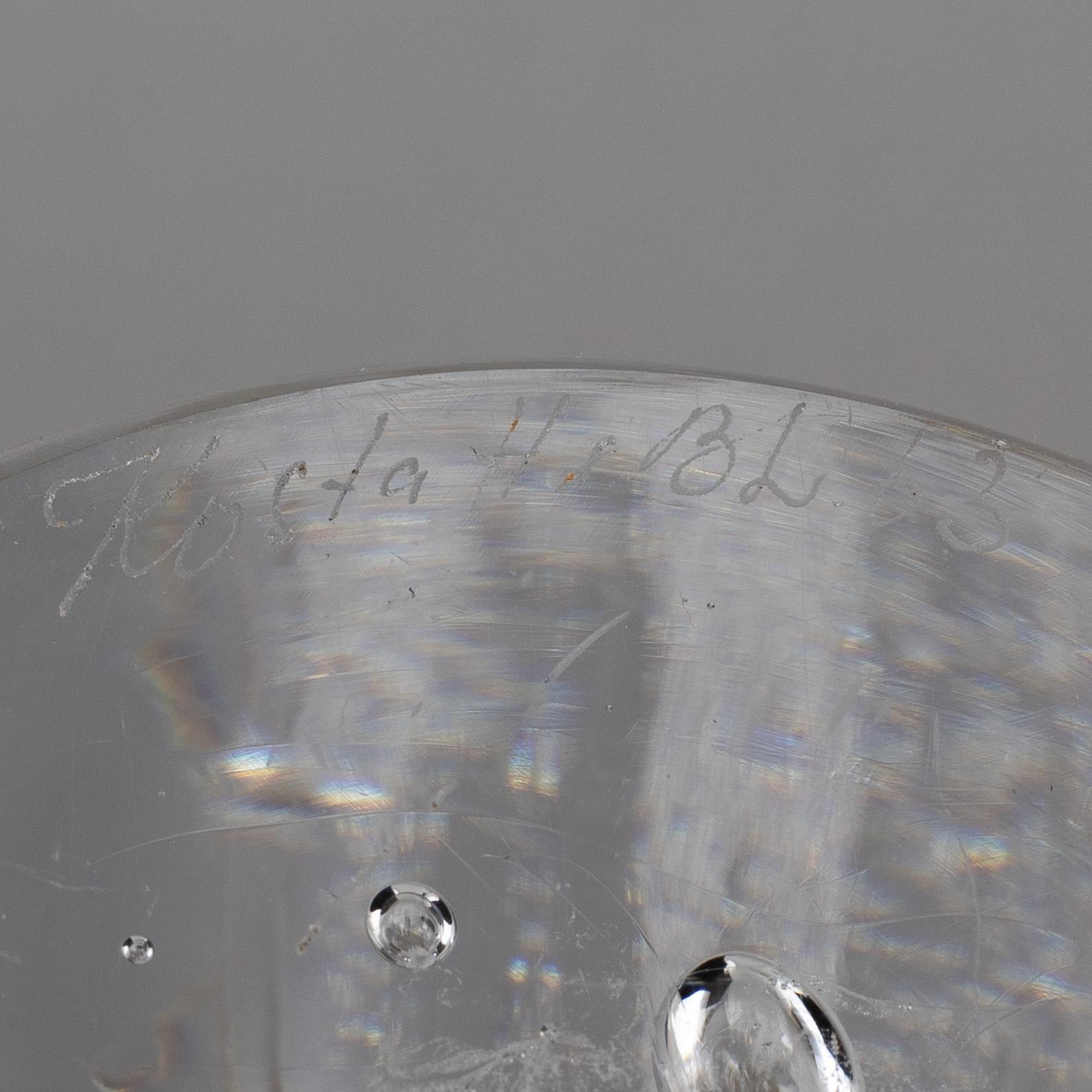 Vicke Lindstrand, bordslampor, ett par, Kosta.