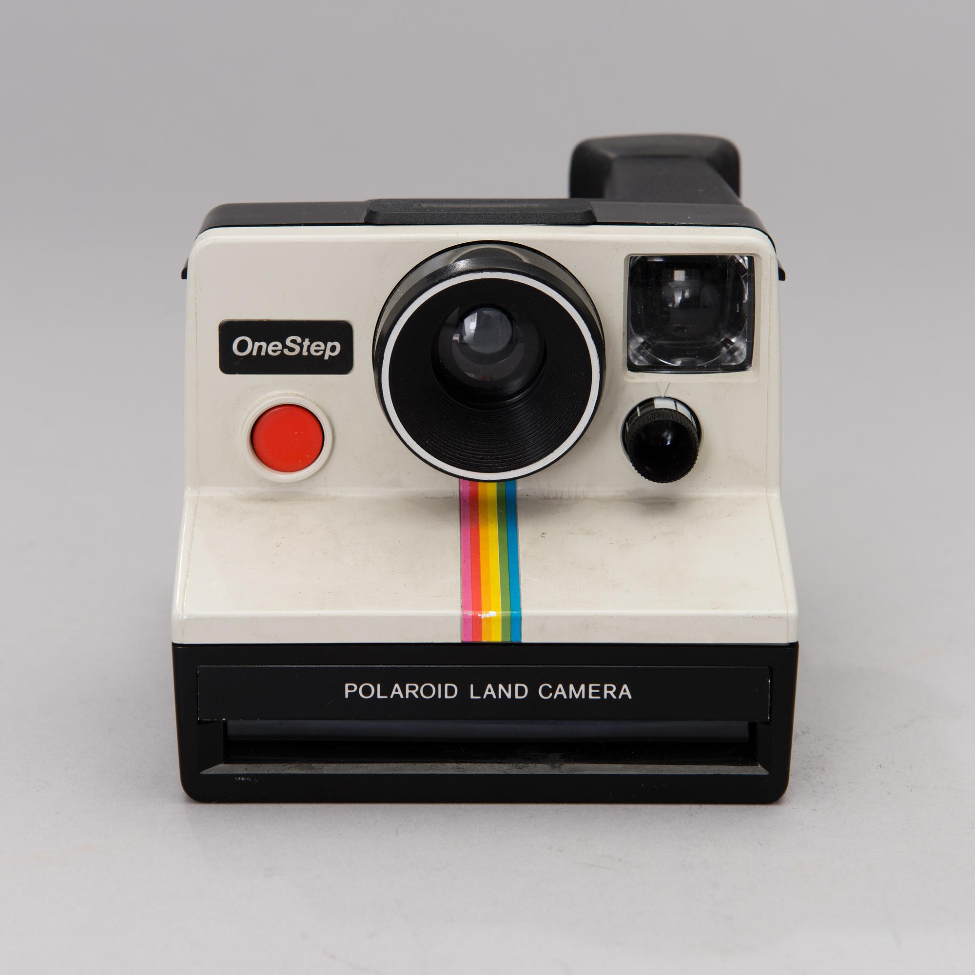 A Polaroid Land OneStep camera from the 1970s.