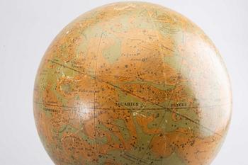 Jordglob, 2 st, och en Himmelsglob, 1900-tal.