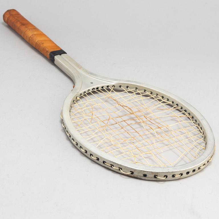 BJÖRN BORG, a personal Browning aluminum test tennisracket, 1978-79.