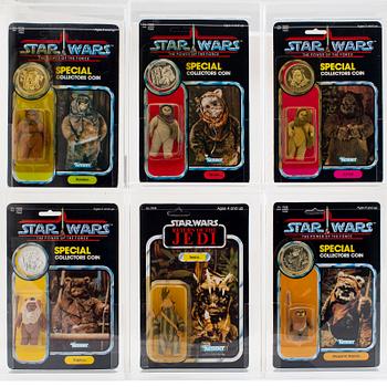 STAR WARS, Wicket W. Warrick, Teebo, Warok, Paploo, Lumat, Romba, POTF & ROTJ, Kenner 1983-1984.