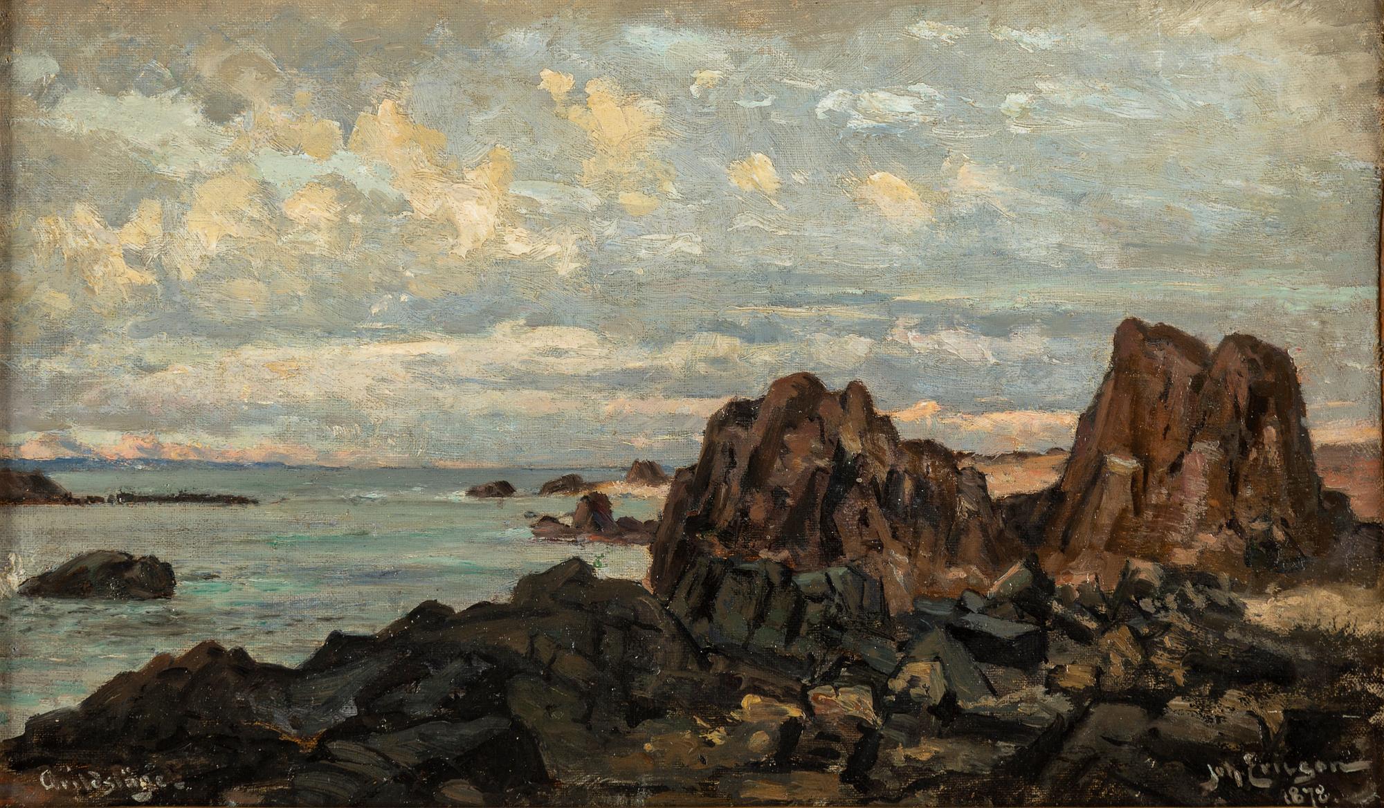 Johan Ericson, oil och canvas, laid on paper panel, signed and dated 1878.