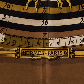 A Hermès silk scarf "Astrologi / Dies et Hore" designed by Francoise Faconnet 1963.