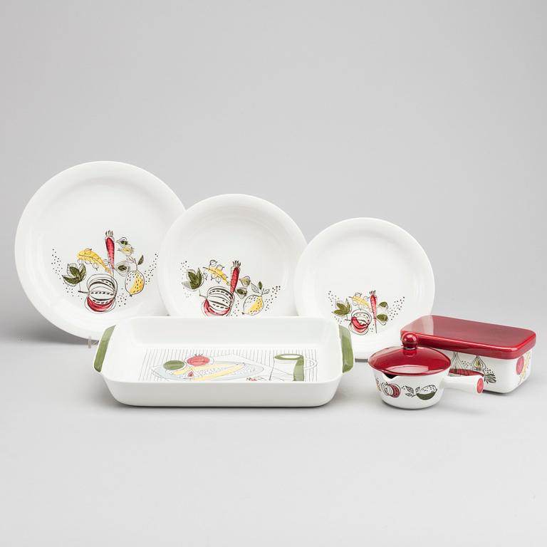 SERVIS, 40 delar, "Verdura", Rörstrand porlsin 1900-talets mitt/andra hälft.